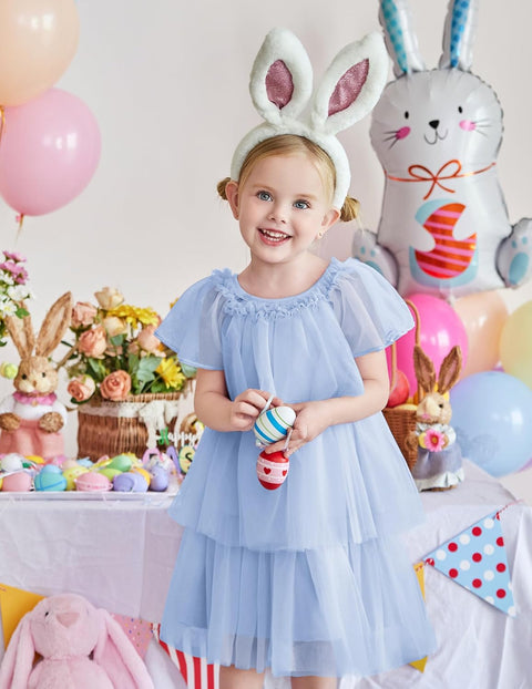 Arshiner Girls Tulle Dress Toddler Layered Tutu Dresses