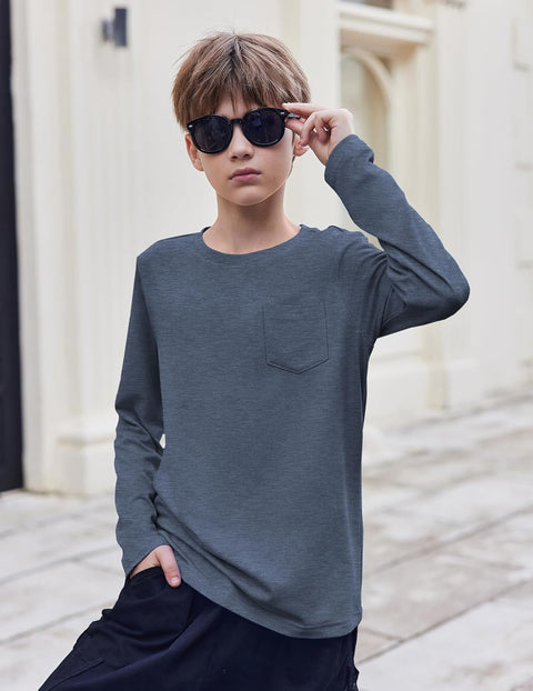 Arshiner Boys Long Sleeve Shirts Casual T Shirt