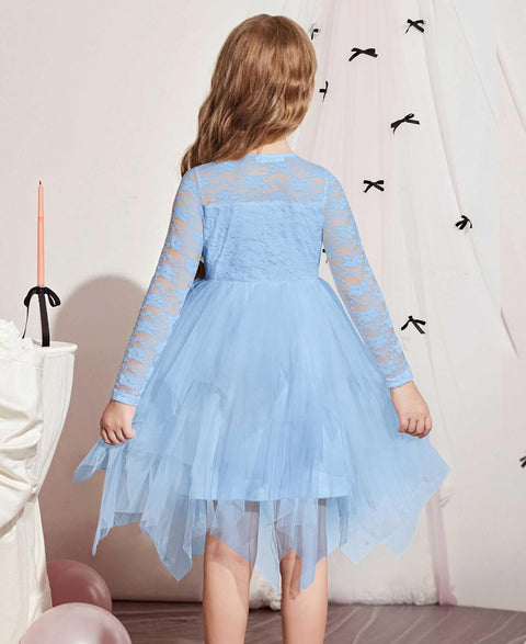Arshiner Flower Girl Dress Toddler Contrast Lace Tutu Tulle Dresses