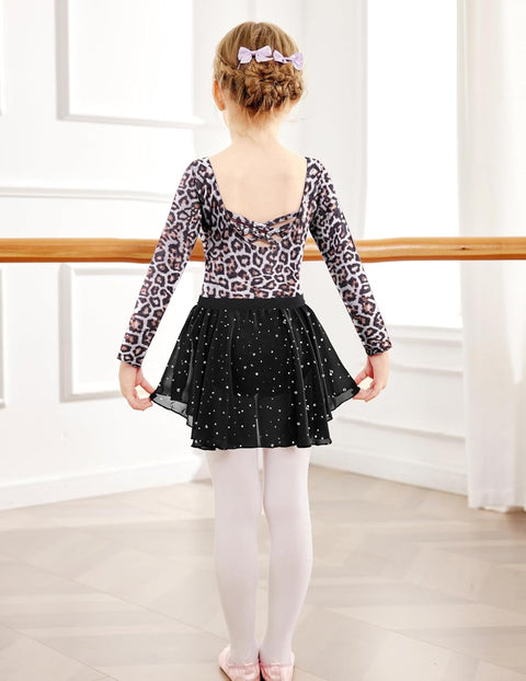 Arshiner Girls Ballet Leotards with Chiffon Dance Skirt
