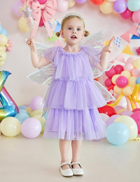 Arshiner Girls Tulle Dress Toddler Layered Tutu Dresses