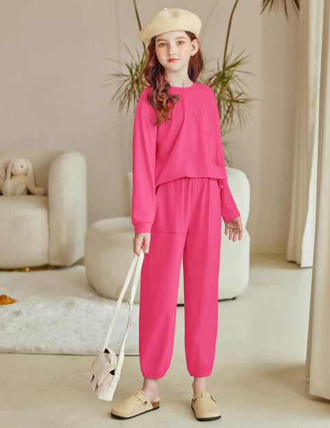Arshiner Girls 2 Piece Outfits Casual Sets Sweatshirts and Sweatpants