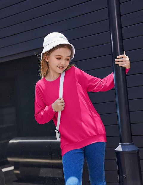 Arshiner Girls Long Sleeve Shirts with Pockets