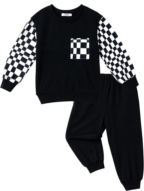 Arshiner Boys Sweatsuit Sweatshirt and Pants Tracksuit Set