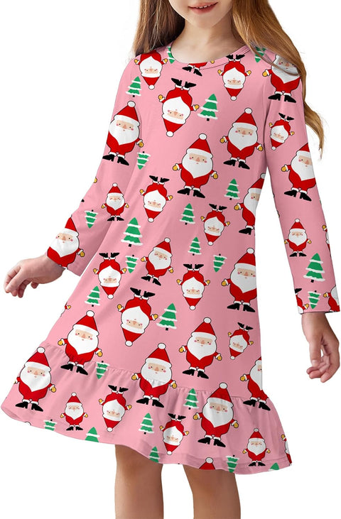 Arshiner Girls' Sleepwear Long Sleeve Cute Nightie Pajama Dress