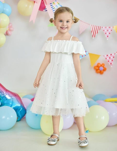 Arshiner Toddler Girl Tulle Dress Girls Sequin Dresses