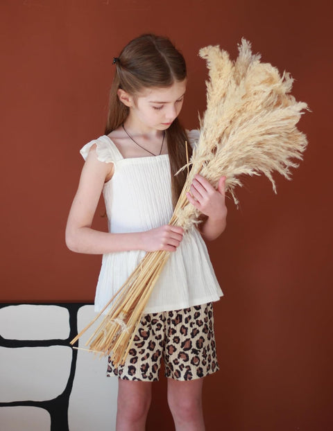 Arshiner Toddler Girl Clothes 2 Piece Summer Outfit Ruffle Sleeveless Top and Shorts Set with Pockets 2-7Y