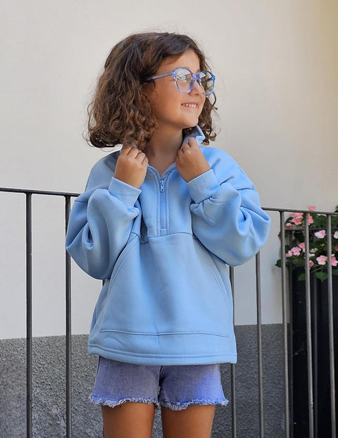 Arshiner Girls Half Zip Sweatshirt Fleece Quarter Pullover