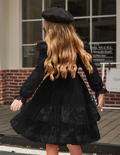 Arshiner Toddler Girls Tiered Tutu Dress Fall Formal Dresses