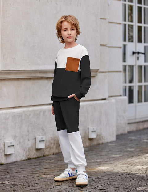 Arshiner Boys Sweatsuit Sweatshirt and Pants Tracksuit Set