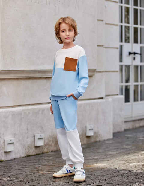 Arshiner Boys Sweatsuit Sweatshirt and Pants Tracksuit Set