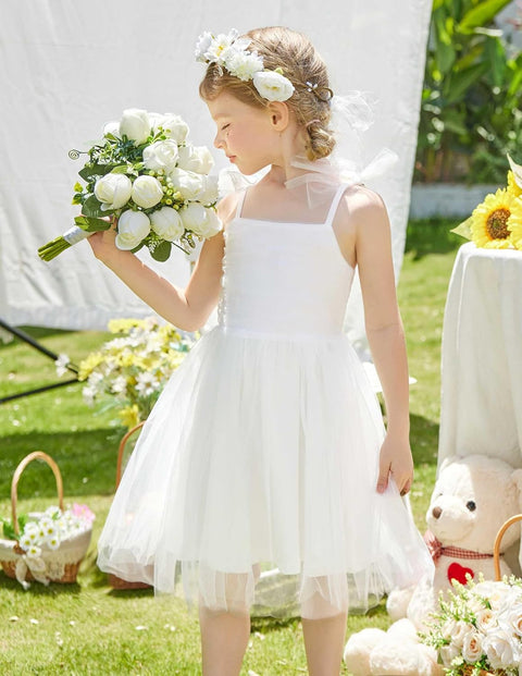 Arshiner Toddler Tutu Dress Girls Sleeveless Party Dresses 2-6Y