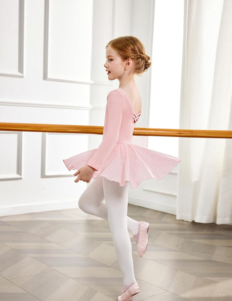 Arshiner Girls Ballet Leotards with Chiffon Dance Skirt Toddler