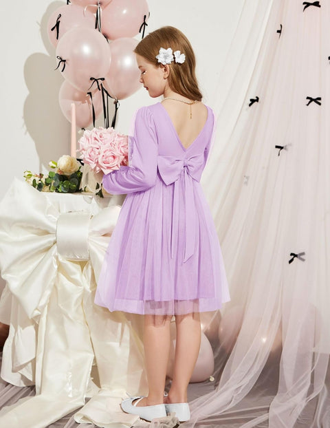 Arshiner Toddler Girls V Back Tutu Dress Tulle Puff Dresses