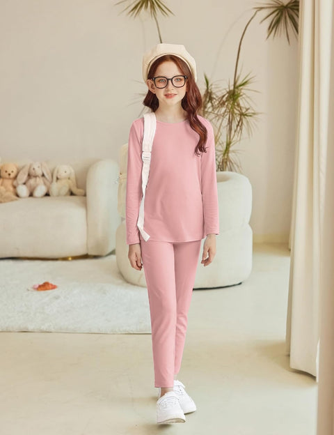 Arshiner Girls 2 Piece Outfits Slim Shirt and Leggings Set