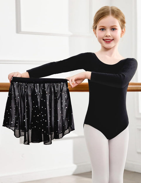 Arshiner Girls Ballet Leotards with Chiffon Dance Skirt Toddler