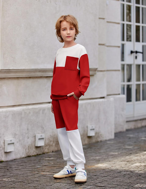 Arshiner Boys Sweatsuit Sweatshirt and Pants Tracksuit Set