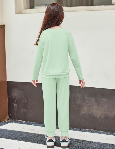 Arshiner Girls 2 Piece Outfits Long Sleeve Sweatsuit Set