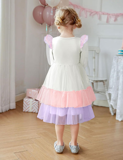 Arshiner Toddler Girls Tiered Tutu Dress Fall Formal Dresses
