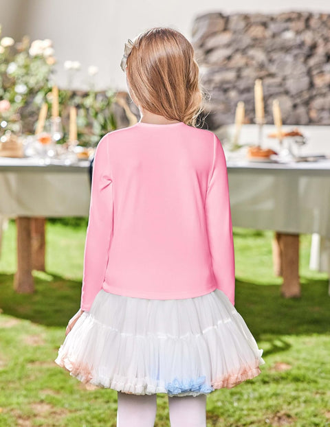 Arshiner Girls Pleated Long Sleeve Shirts