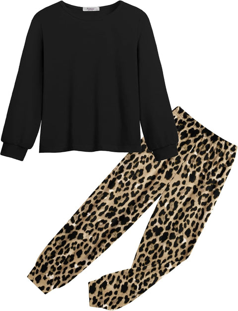 Arshiner Girls 2 Piece Outfits Fashion Tracksuits Jogger Set