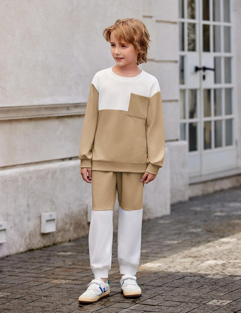 Arshiner Boys Sweatsuit Sweatshirt and Pants Tracksuit Set