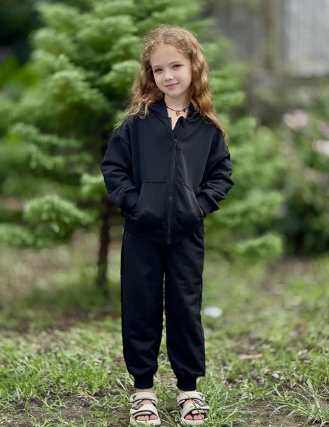 Arshiner Girls 2 Piece Outfits Jogger Sets With Zip Up Hoodie