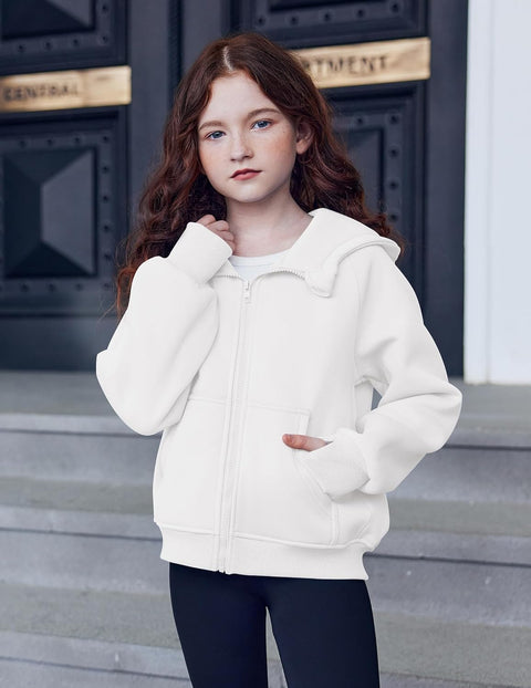 Arshiner Girls Zip Up Hoodies Sweatshirts Fleece Jackets