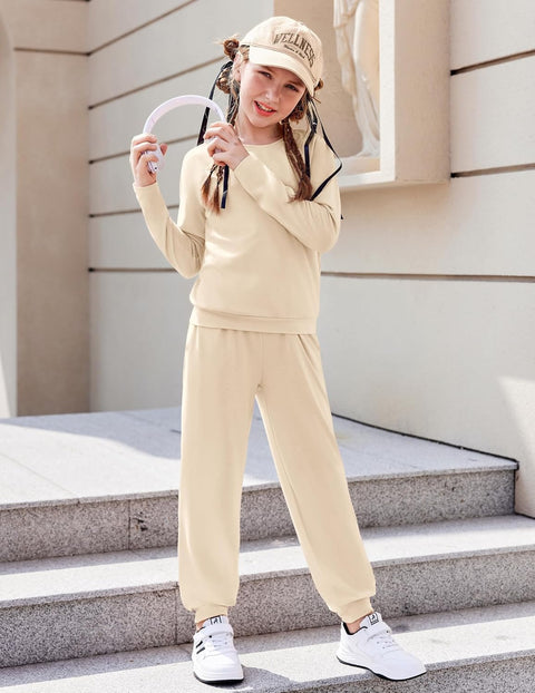 Arshiner Girls 2 Piece Outfits Long Sleeve Sweatshirt Set