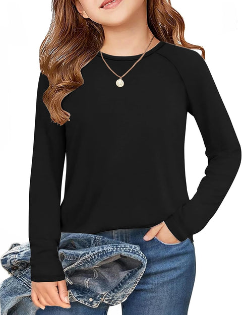 Arshiner Girls Raglan Long Sleeve Shirts Soft Tunic Tops