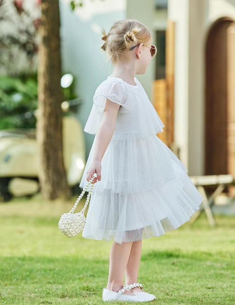 Arshiner Girls Tulle Dress Toddler Layered Tutu Dresses