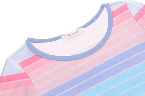Arshiner Girls Summer Outfits Short Sleeve Ruffle Hem Top and Biker Shorts Set Girl Clothes 6-14 Years