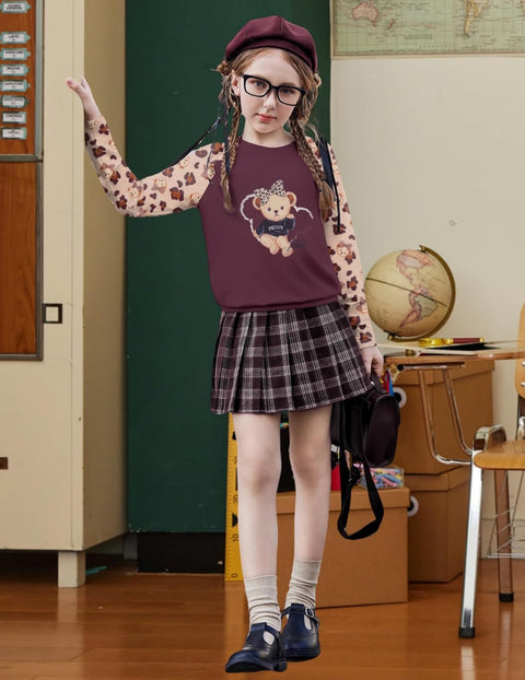 Arshiner Girls 2 Piece Outfits Long Sleeve Sweatsuit Set