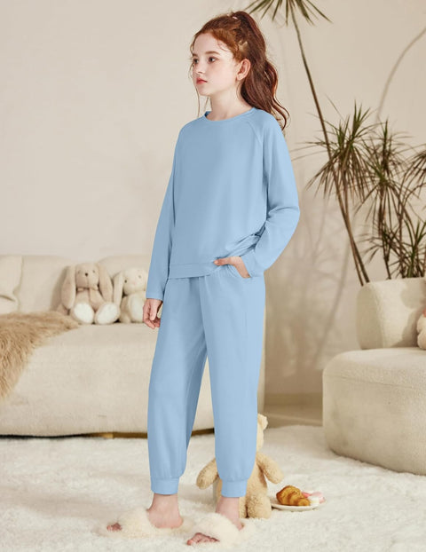 Arshiner Girls 2 Piece Outfits Long Sleeve Sweatsuit Set