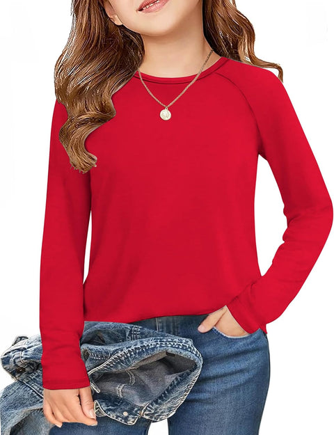 Arshiner Girls Raglan Long Sleeve Shirts Soft Tunic Tops