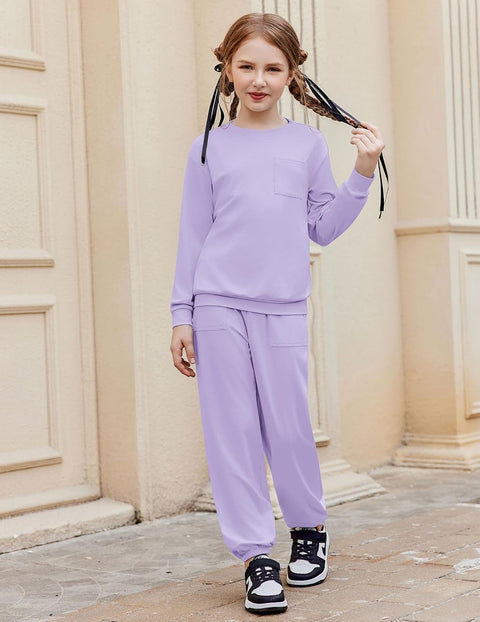 Arshiner Girls 2 Piece Outfits Casual Sets Sweatshirts and Sweatpants