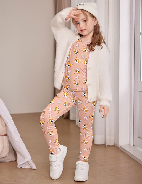 Arshiner Thermal Long Johns Girls Base Layer Top and Bottom Set