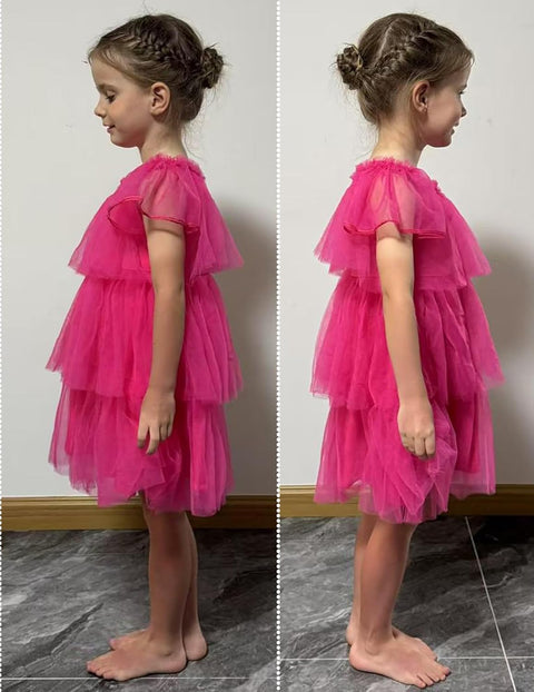 Arshiner Girls Tulle Dress Toddler Layered Tutu Dresses