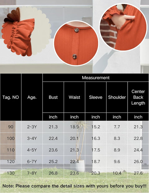 Arshiner Toddler Sweater Dress Ruffle Ribbed Knit Dresses
