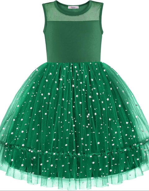 [2T-7Y] Arshiner Toddler Sleeveless Formal Dress Fancy Cute Tulle Glitter Dresses
