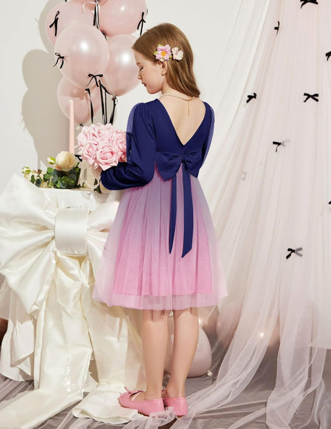 Arshiner Toddler Girls V Back Tutu Dress Tulle Puff Dresses