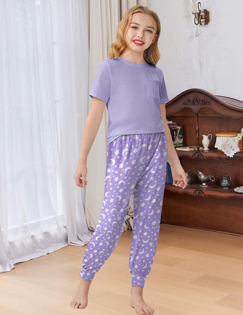 Arshiner Girls Clothes 3 Piece Outfits Short Sleeve Shirt