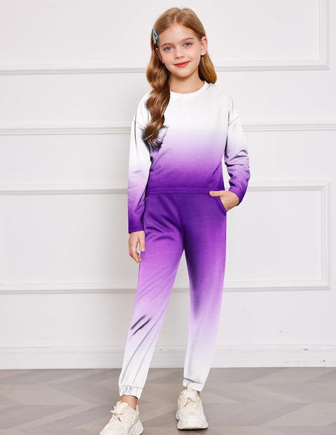 Arshiner Girls 2 Piece Outfits Tie Dye Sweatsuits Set