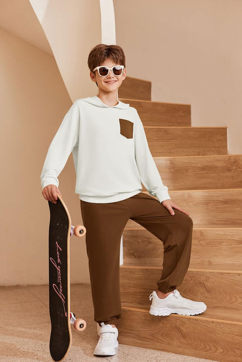 Arshiner Boys Long Sleeve Hoodie and Pants Outfit Set