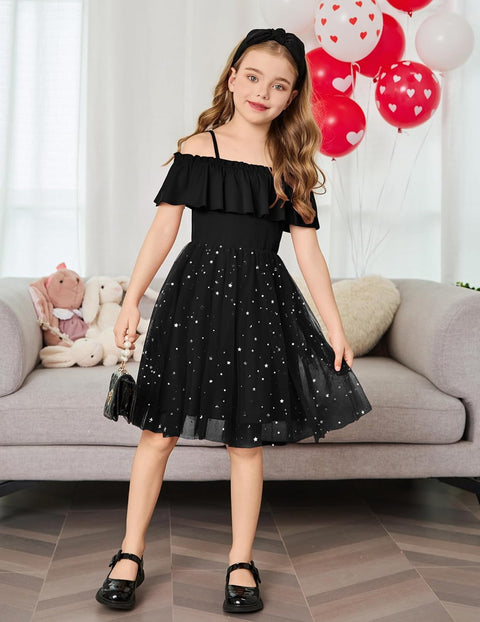 Arshiner Toddler Girl Tulle Dress Girls Sequin Dresses