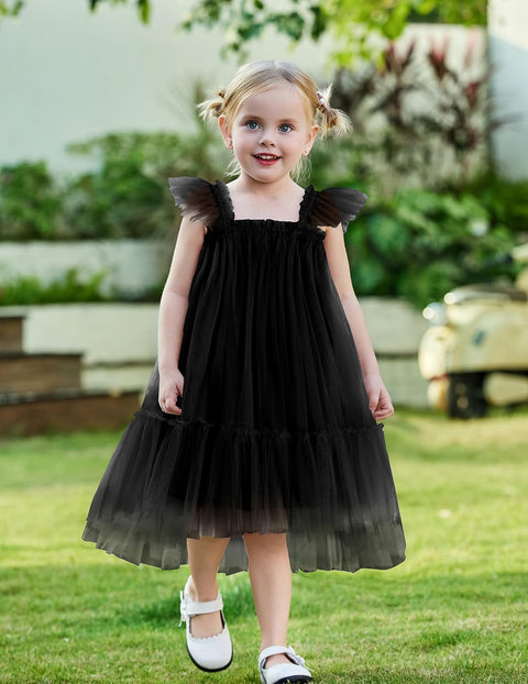 Arshiner Toddler Tulle Dress for Girls Layered Tutu Ruffle Dresses