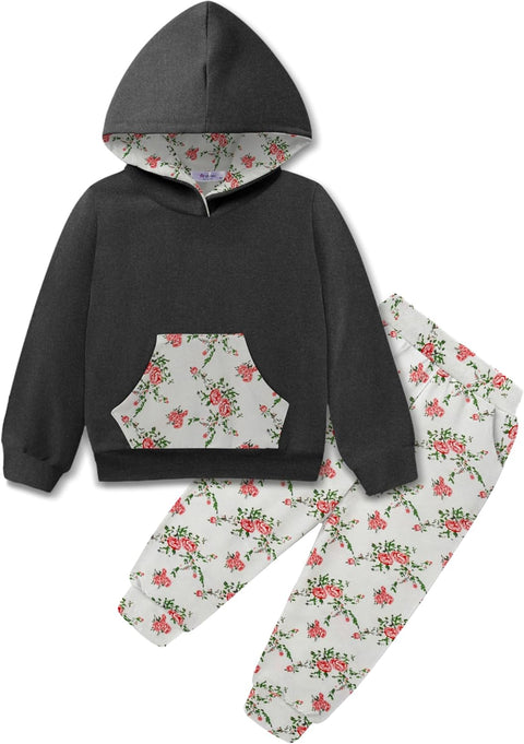 Arshiner Toddler Girl's 2Pcs Outfits Sets Hoodie Pants Set
