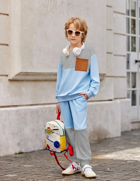 Arshiner Boys Sweatsuit Sweatshirt and Pants Tracksuit Set