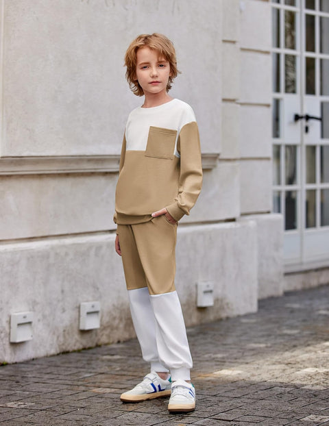 Arshiner Boys Sweatsuit Sweatshirt and Pants Tracksuit Set