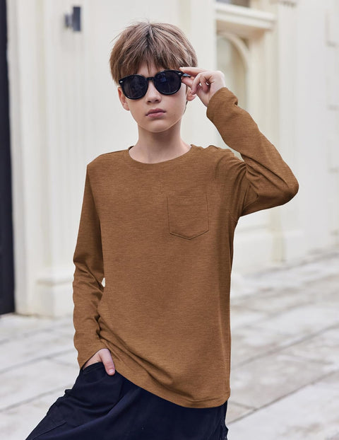 Arshiner Boys Long Sleeve Shirts Casual T Shirt